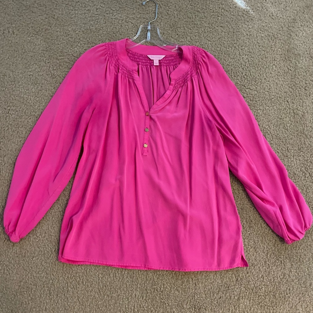 Hot pink Lilly Pulitzer Elsa blouse!